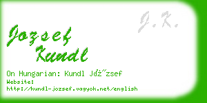 jozsef kundl business card